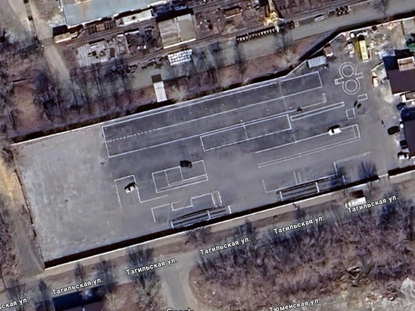 Автодром на ул. Тагильская, 2А (спутник)